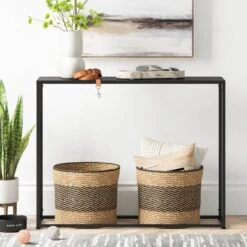 Glasgow Narrow Console Table Black - Thresholdâ˘