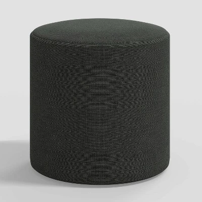 Round Thalia Ottoman Linen - Skyline Furniture - Image 3