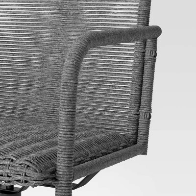 2pc Granby Padded Wicker Outdoor Patio Dining Chairs Swivel Chairs Gray - Threshold⢠- Image 5