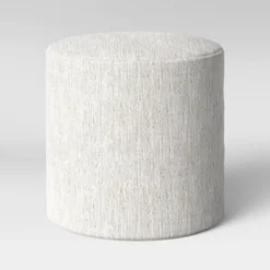 Bodrum Round Upholstered Ottoman - Thresholdâ˘