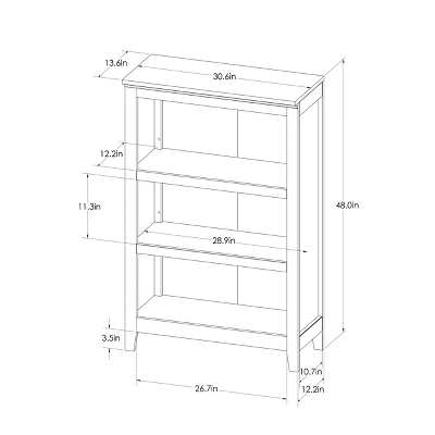 48" Carson 3 Shelf Bookcase - Threshold - Image 7