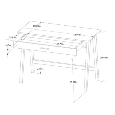 Paulo Wood Writing Desk With Drawer - Threshold⢠- Image 3