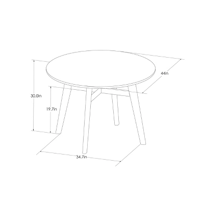 44" Maston Dining Table Round Hazelnut - Threshold⢠- Image 7