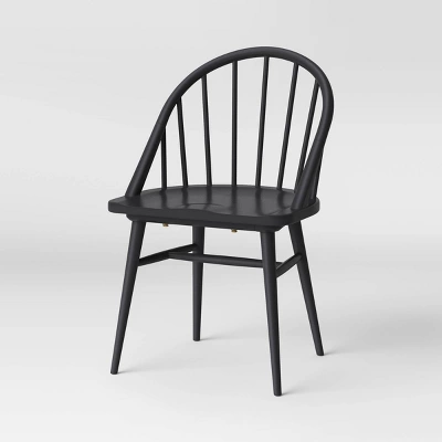 2pk Adwolf Rounded Spindle Dining Chairs Black - Threshold⢠- Image 2