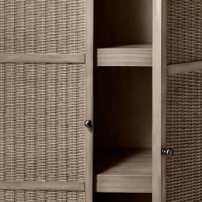Brandeis Woven Cabinet Brown - Threshold™ Designed With Studio McGee - Image 3