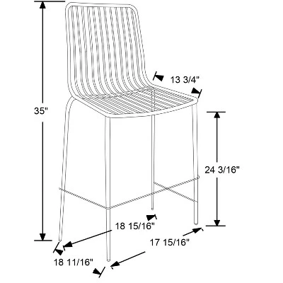 Set Of 2 Sodra Rounded Seat Wire Counter Height Barstool Black - Threshold⢠- Image 5