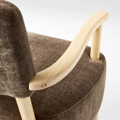 Corallina Upholstered Wooden Accent Chair Brown - Threshold™ Designed With Studio McGee - Image 4