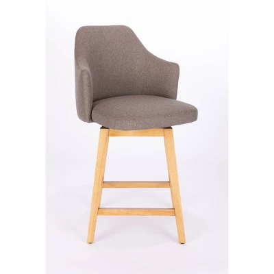 Kinston Swivel Curved Back Upholstered Counter Height Barstool - Threshold⢠- Image 7