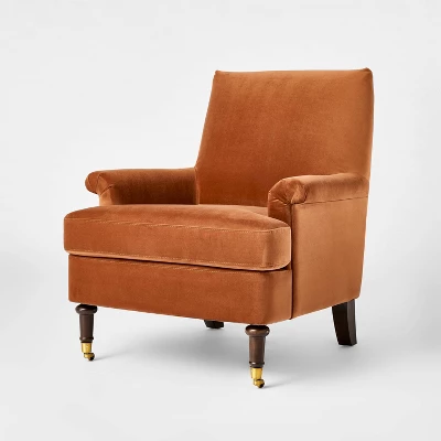 Mercer Rolled Upholstered Armchair With Casters - Threshold⢠Designed With Studio McGee - Image 2