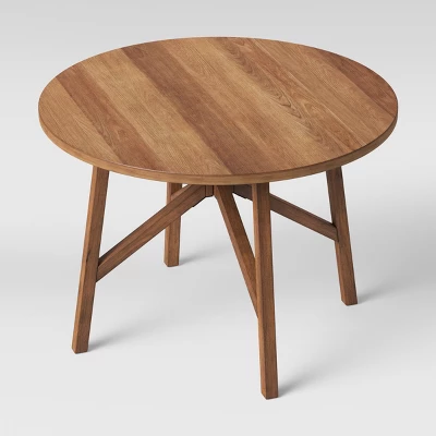 42" Clarksburg Cross Leg Wood Dining Table Round Brown - Threshold⢠- Image 3