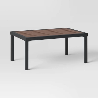 Bryant 2pc Faux Wood Patio Loveseat & Coffee Table - Gray/Natural - Threshold⢠- Image 6