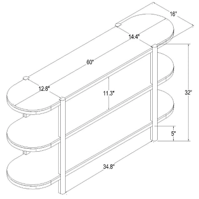32" Portola Hills 3 Shelf Horizontal Bookcase - Threshold™ Designed With Studio McGee - Image 6