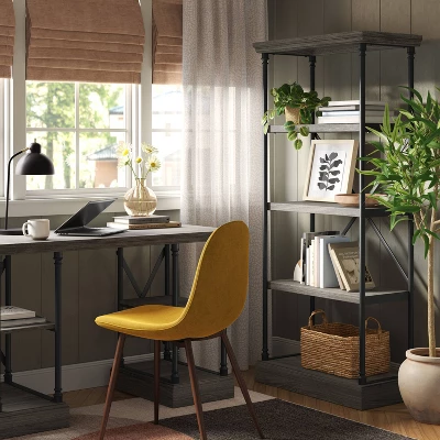 65" Conway Cast Iron Bookshelf Gray - Thresholdâ˘