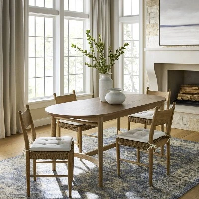 Cardamine Racetrack Dining Table Natural Wood - Threshold⢠Designed With Studio McGee