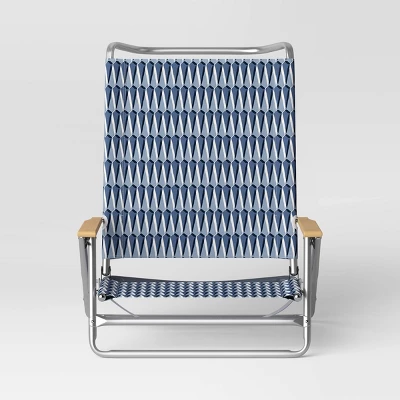 5 Position Beach Chair With Aluminum Frame & Wood Arms - Threshold™ - Image 2