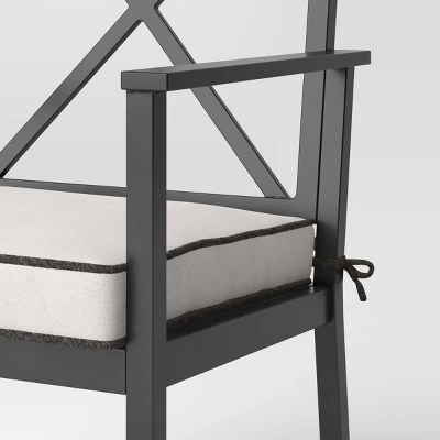 2pc Searsburg Aluminum Outdoor Patio Dining Chairs Arm Chairs Black - Threshold⢠- Image 3