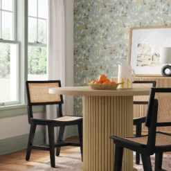 Tormod Backed Cane Dining Chair Black/Natural Cane - Thresholdâ˘