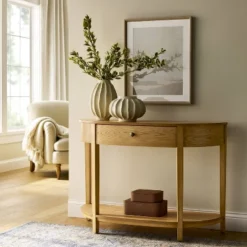 Harriett Console Table Natural Wood - Threshold⢠Designed With Studio McGee