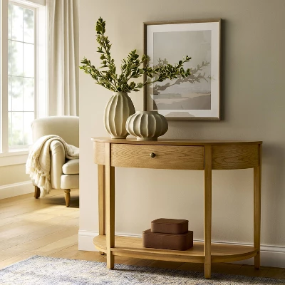 Harriett Console Table Natural Wood - Threshold⢠Designed With Studio McGee
