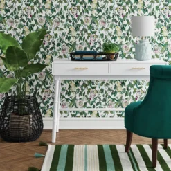 Oslari Wood Writing Desk With Drawers White - Thresholdâ˘