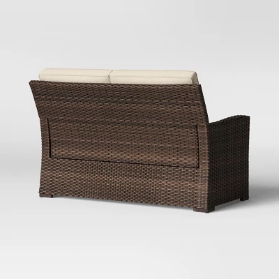 Halsted Wicker Patio Loveseat - Threshold - Image 2