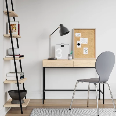 72" Loring 5 Shelf Leaning Bookshelf - Thresholdâ˘