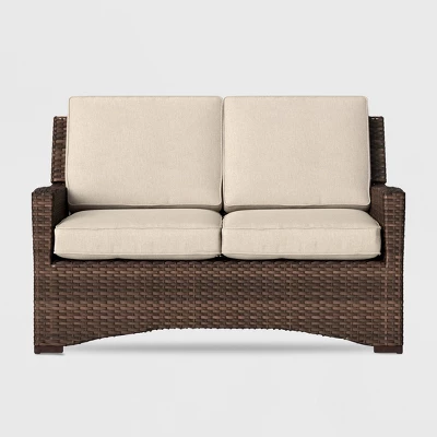 Halsted Wicker Patio Loveseat - Threshold - Image 3