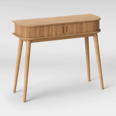 Adelpha Console Table With Sliding Doors Natural - Threshold™ - Image 2