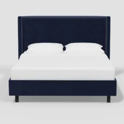 Austin Wingback Platform Bed In Luxe Velvet - Thresholdâ˘