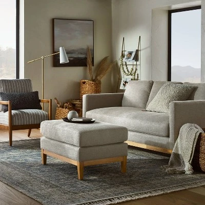 Woodland Hills Wood Base Sofa Light Gray - Threshold⢠Designed With Studio McGee - Image 7