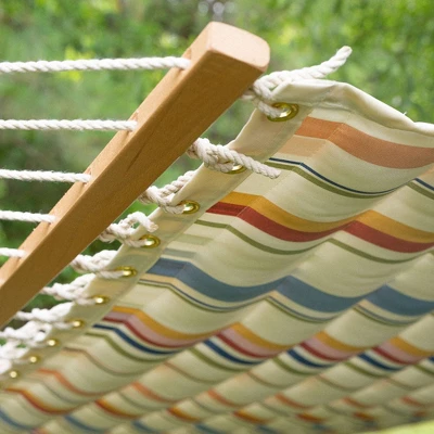 13' Pillowtop Outdoor Fabric Hammock With Spreader Bar Terracotta Pink - Threshold⢠- Image 3