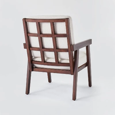 Grantsville Wood Frame Accent Chair With Grid Back - Threshold⢠Designed With Studio McGee - Image 3