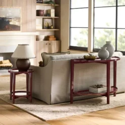 Console Table Lacquer Finish Dark Red - Threshold⢠Designed With Studio McGee