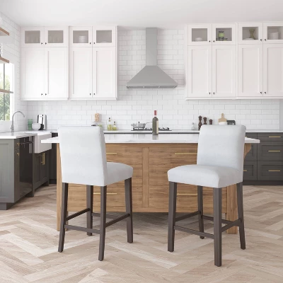 30" Velvet Parsons Barstool Wood - Threshold⢠- Image 7