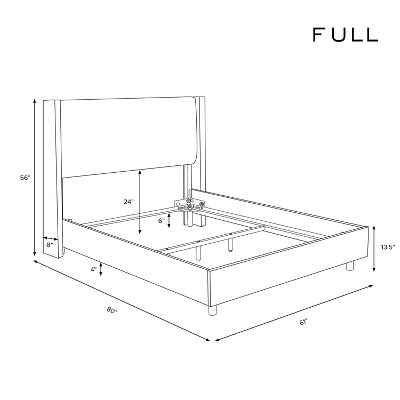 Nail Button Tufted Wingback Velvet Bed - Skyline Furniture - Image 6