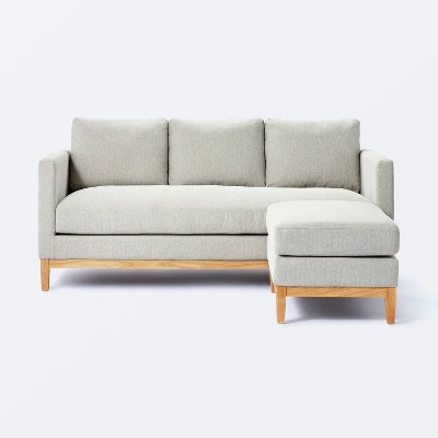 Woodland Hills Wood Base Sofa Light Gray - Threshold⢠Designed With Studio McGee - Image 8