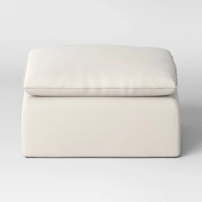 Haven French Seam Modular Sectional Sofa Cream (Ottoman Piece) - Threshold⢠- Image 2