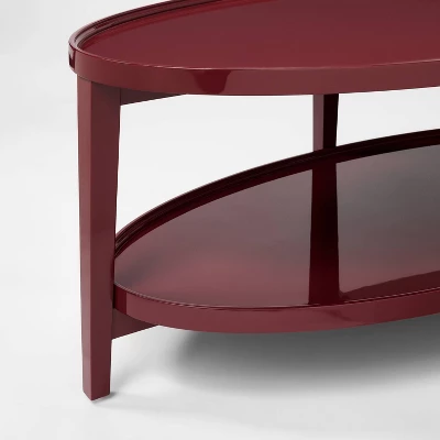 Coffee Table Lacquer Finish Dark Red - Threshold™ Designed With Studio McGee - Image 3