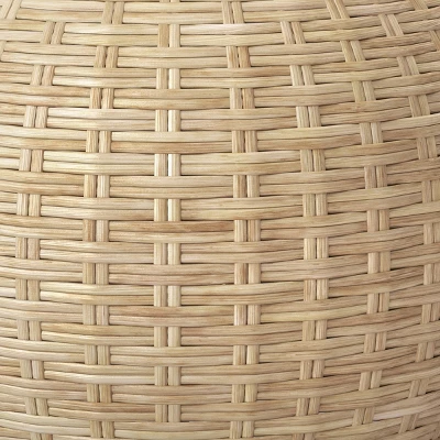 Avens Round Natural Caned Ottoman - Threshold⢠- Image 3