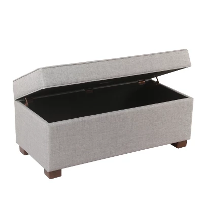 Shelton Tufted Top Storage Ottoman - Gray - Thresholdâ˘: Upholstered Rectangular Furniture With Lid - Image 2
