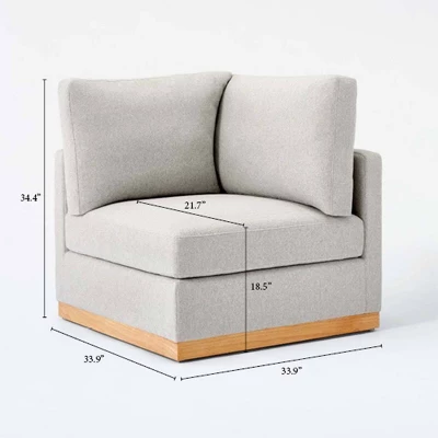 Woodland Hills Modular Sectional Corner Light Gray - Threshold⢠Designed With Studio McGee - Image 11