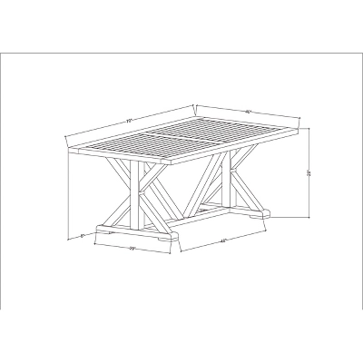 Morie Farmhouse Wood Rectangle Dining Table - Brown - Threshold⢠- Image 3