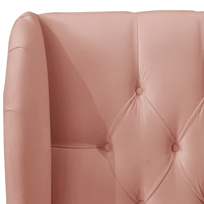 Tufted Velvet Upholstered Wingback Bed - Skyline Furniture - Image 2