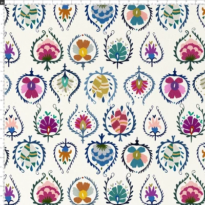 Poppy Ottoman In Damask - Skyline Furniture - Image 4