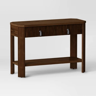 46" Laguna Nigel Fluted Wooden Console Table Brown - Threshold⢠Designed With Studio McGee - Image 6