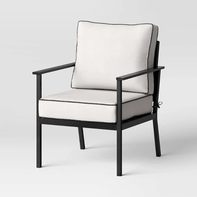 Searsburg 3pc Aluminum Patio Chat Set - Black - Threshold⢠- Image 2