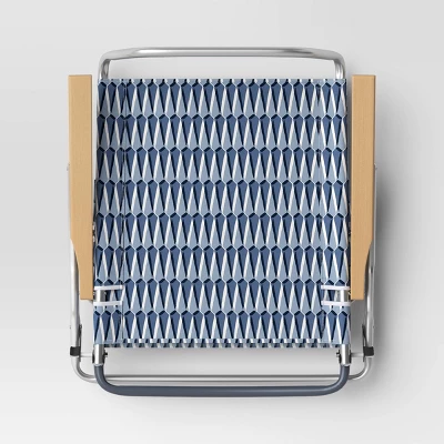 5 Position Beach Chair With Aluminum Frame & Wood Arms - Threshold™ - Image 4