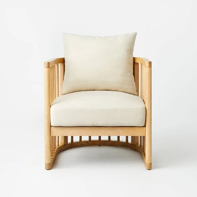 Richfield Barrel Spindle Back Accent Chair Cream/Natural - Threshold⢠Designed With Studio McGee - Image 2