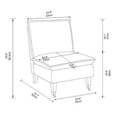 Talbert Pillow Top Slipper Chair With Casters - Threshold⢠Designed With Studio McGee - Image 6