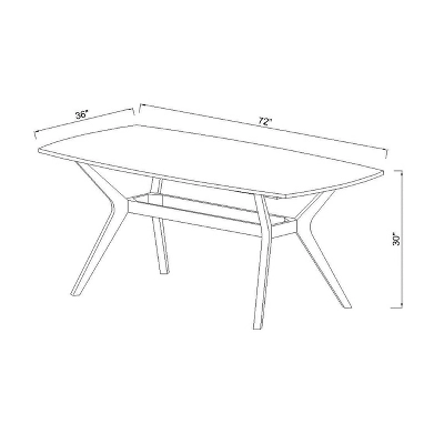 72" Emmond Mid-Century Modern Dining Table White/Brown - Threshold⢠- Image 5